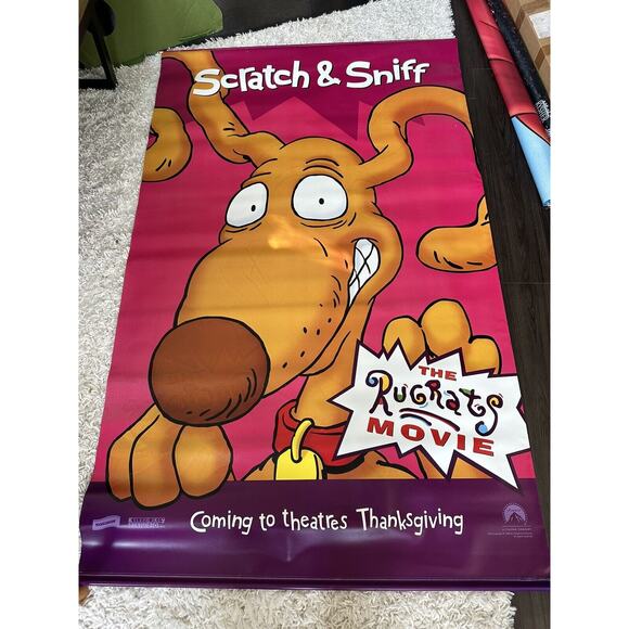 VTG 1998 Rugrats The Movie Spike Scratch & Sniff 48" x 64" Vinyl Banner DS - Picture 1 of 4